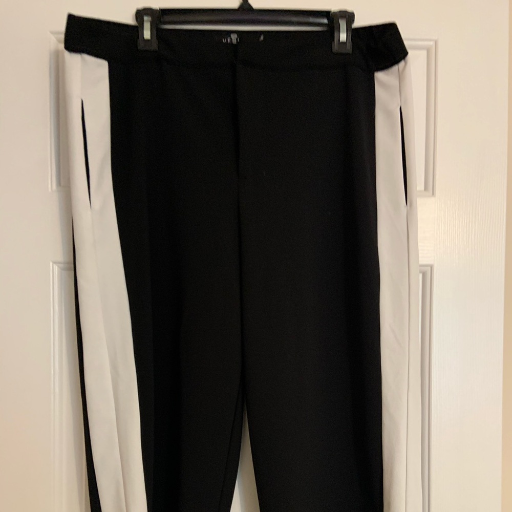 Black and white capris